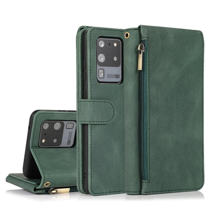Skin-feel Crazy Horse Texture Zipper Wallet Bag Horizontal Flip Leather Case with Holder & Card Slots & Wallet & Lanyard, For Samsung Galaxy S20, For Samsung Galaxy S20+, For Samsung Galaxy S20 Ultra, For Samsung Galaxy S20 FE 5G                       ...