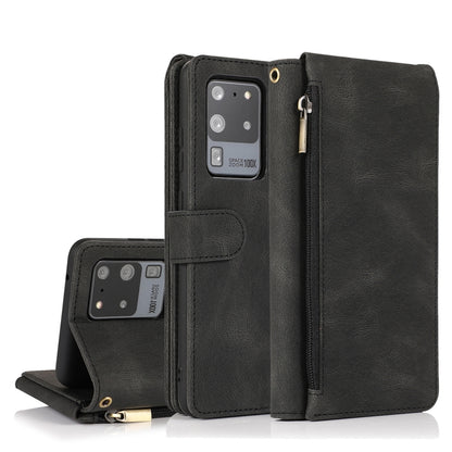 Skin-feel Crazy Horse Texture Zipper Wallet Bag Horizontal Flip Leather Case with Holder & Card Slots & Wallet & Lanyard, For Samsung Galaxy S20, For Samsung Galaxy S20+, For Samsung Galaxy S20 Ultra, For Samsung Galaxy S20 FE 5G                       ...