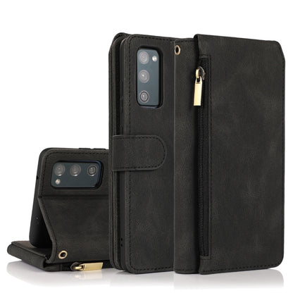 Skin-feel Crazy Horse Texture Zipper Wallet Bag Horizontal Flip Leather Case with Holder & Card Slots & Wallet & Lanyard, For Samsung Galaxy S20, For Samsung Galaxy S20+, For Samsung Galaxy S20 Ultra, For Samsung Galaxy S20 FE 5G                       ...