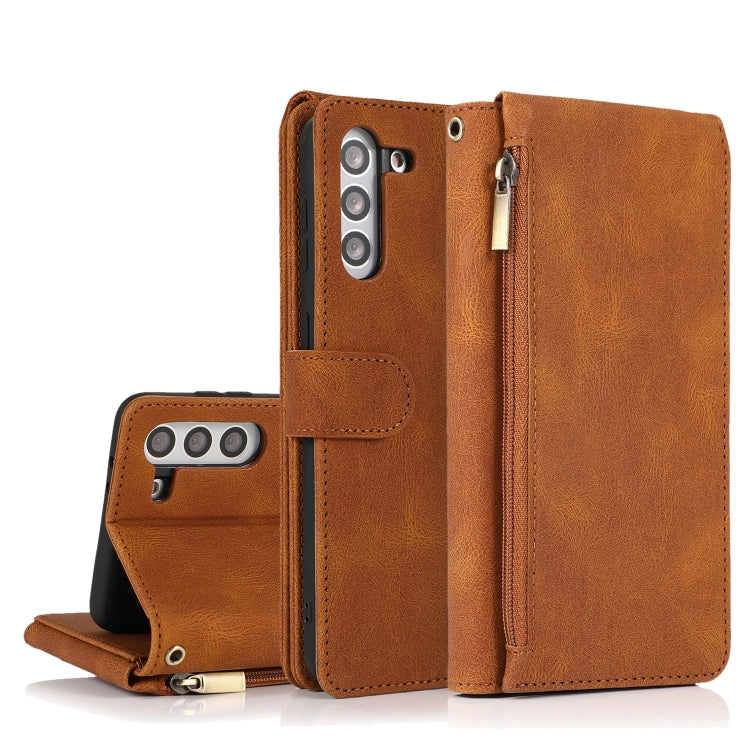 Skin-feel Crazy Horse Texture Zipper Wallet Bag Horizontal Flip Leather Case with Holder & Card Slots & Wallet & Lanyard, For Samsung Galaxy S20, For Samsung Galaxy S20+, For Samsung Galaxy S20 Ultra, For Samsung Galaxy S20 FE 5G                       ...