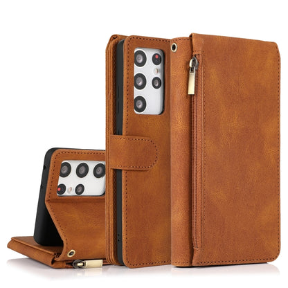 Skin-feel Crazy Horse Texture Zipper Wallet Bag Horizontal Flip Leather Case with Holder & Card Slots & Wallet & Lanyard, For Samsung Galaxy S20, For Samsung Galaxy S20+, For Samsung Galaxy S20 Ultra, For Samsung Galaxy S20 FE 5G                       ...