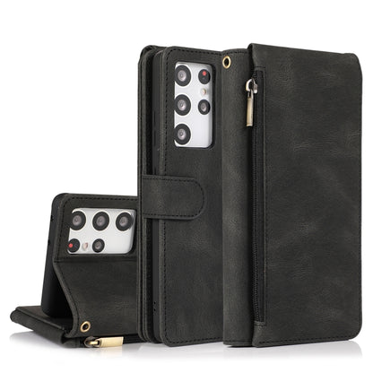 Skin-feel Crazy Horse Texture Zipper Wallet Bag Horizontal Flip Leather Case with Holder & Card Slots & Wallet & Lanyard, For Samsung Galaxy S20, For Samsung Galaxy S20+, For Samsung Galaxy S20 Ultra, For Samsung Galaxy S20 FE 5G                       ...
