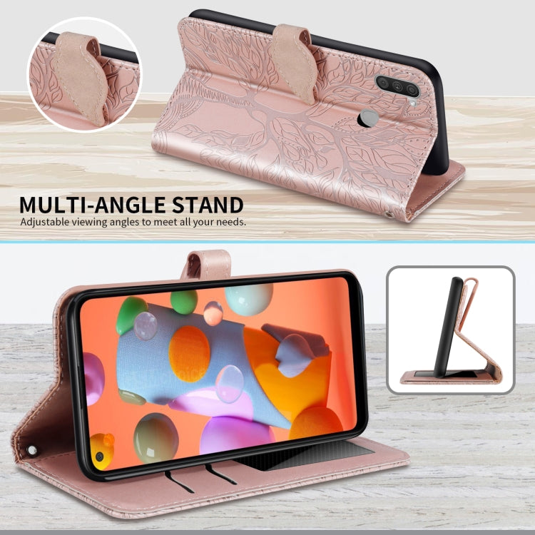 Life of Tree Embossing Pattern Horizontal Flip Leather Case with Holder & Card Slot & Wallet & Photo Frame & Lanyard, For Samsung Galaxy A11 (US Version), For Samsung Galaxy A11 (EU Version), For Samsung Galaxy A12, For Samsung Galaxy A21              ...