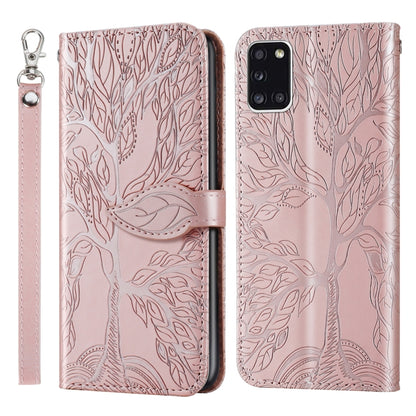 Life of Tree Embossing Pattern Horizontal Flip Leather Case with Holder & Card Slot & Wallet & Photo Frame & Lanyard, For Samsung Galaxy A11 (US Version), For Samsung Galaxy A11 (EU Version), For Samsung Galaxy A12, For Samsung Galaxy A21              ...