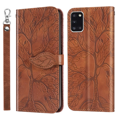 Life of Tree Embossing Pattern Horizontal Flip Leather Case with Holder & Card Slot & Wallet & Photo Frame & Lanyard, For Samsung Galaxy A11 (US Version), For Samsung Galaxy A11 (EU Version), For Samsung Galaxy A12, For Samsung Galaxy A21              ...