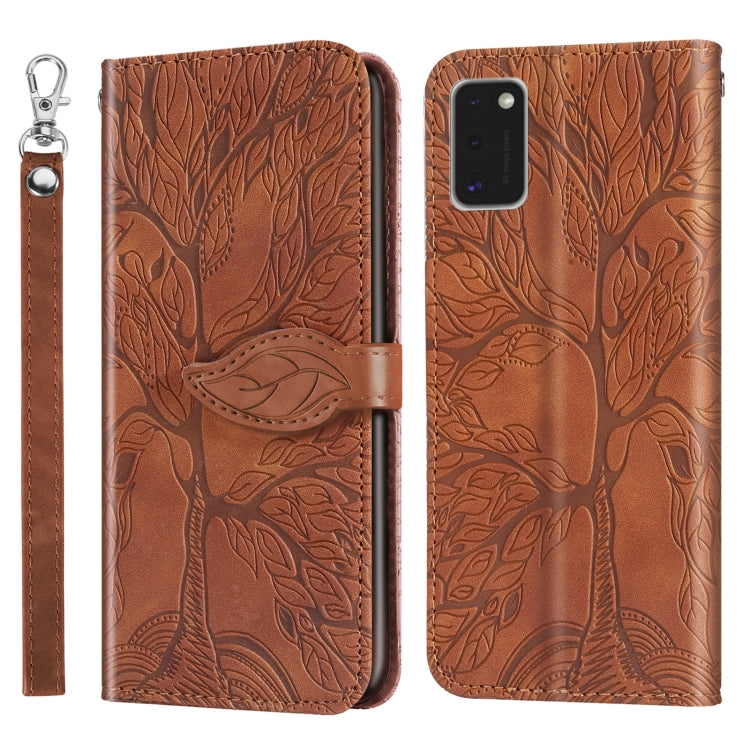 Life of Tree Embossing Pattern Horizontal Flip Leather Case with Holder & Card Slot & Wallet & Photo Frame & Lanyard, For Samsung Galaxy A11 (US Version), For Samsung Galaxy A11 (EU Version), For Samsung Galaxy A12, For Samsung Galaxy A21              ...