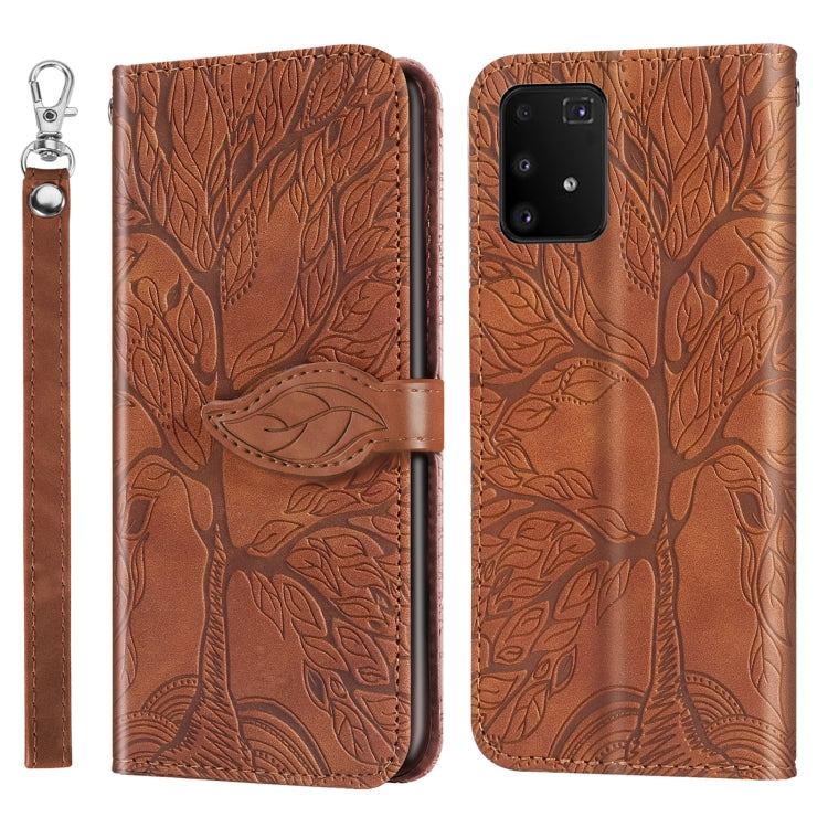 Life of Tree Embossing Pattern Horizontal Flip Leather Case with Holder & Card Slot & Wallet & Photo Frame & Lanyard, For Samsung Galaxy A81, For Samsung Galaxy A91, For Samsung Galaxy S21 5G, For Samsung Galaxy S21+ 5G, For Samsung Galaxy S21 Ultra 5G