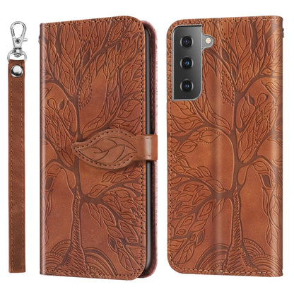 Life of Tree Embossing Pattern Horizontal Flip Leather Case with Holder & Card Slot & Wallet & Photo Frame & Lanyard, For Samsung Galaxy A81, For Samsung Galaxy A91, For Samsung Galaxy S21 5G, For Samsung Galaxy S21+ 5G, For Samsung Galaxy S21 Ultra 5G