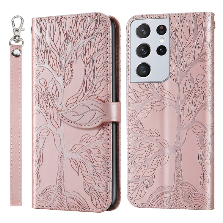 Life of Tree Embossing Pattern Horizontal Flip Leather Case with Holder & Card Slot & Wallet & Photo Frame & Lanyard, For Samsung Galaxy A81, For Samsung Galaxy A91, For Samsung Galaxy S21 5G, For Samsung Galaxy S21+ 5G, For Samsung Galaxy S21 Ultra 5G