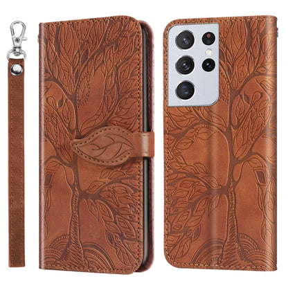 Life of Tree Embossing Pattern Horizontal Flip Leather Case with Holder & Card Slot & Wallet & Photo Frame & Lanyard, For Samsung Galaxy A81, For Samsung Galaxy A91, For Samsung Galaxy S21 5G, For Samsung Galaxy S21+ 5G, For Samsung Galaxy S21 Ultra 5G