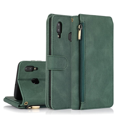 Skin-feel Crazy Horse Texture Zipper Wallet Bag Horizontal Flip Leather Case with Holder & Card Slots & Wallet & Lanyard, For Samsung Galaxy A11, For Samsung Galaxy A12, For Samsung Galaxy A20 / A30, For Samsung Galaxy A21, For Samsung Galaxy A21s     ...
