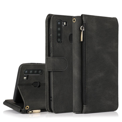 Skin-feel Crazy Horse Texture Zipper Wallet Bag Horizontal Flip Leather Case with Holder & Card Slots & Wallet & Lanyard, For Samsung Galaxy A11, For Samsung Galaxy A12, For Samsung Galaxy A20 / A30, For Samsung Galaxy A21, For Samsung Galaxy A21s     ...
