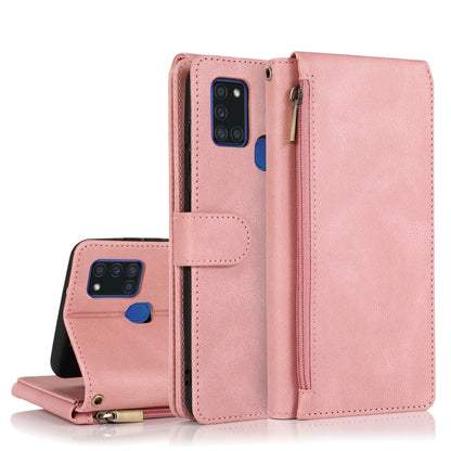 Skin-feel Crazy Horse Texture Zipper Wallet Bag Horizontal Flip Leather Case with Holder & Card Slots & Wallet & Lanyard, For Samsung Galaxy A11, For Samsung Galaxy A12, For Samsung Galaxy A20 / A30, For Samsung Galaxy A21, For Samsung Galaxy A21s     ...