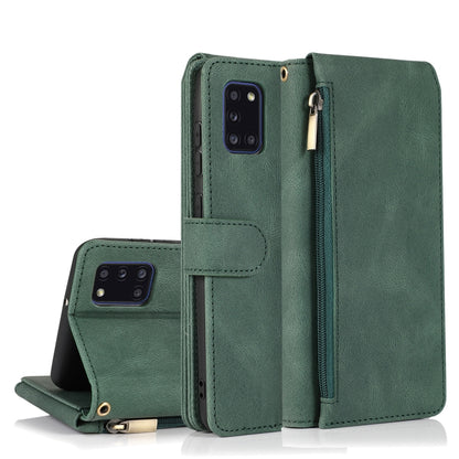 Skin-feel Crazy Horse Texture Zipper Wallet Bag Horizontal Flip Leather Case with Holder & Card Slots & Wallet & Lanyard, For Samsung Galaxy A11, For Samsung Galaxy A12, For Samsung Galaxy A20 / A30, For Samsung Galaxy A21, For Samsung Galaxy A21s     ...
