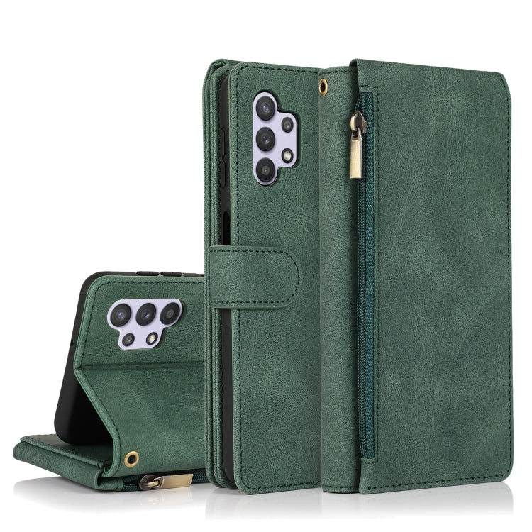 Skin-feel Crazy Horse Texture Zipper Wallet Bag Horizontal Flip Leather Case with Holder & Card Slots & Wallet & Lanyard, For Samsung Galaxy A11, For Samsung Galaxy A12, For Samsung Galaxy A20 / A30, For Samsung Galaxy A21, For Samsung Galaxy A21s     ...
