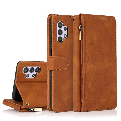 Skin-feel Crazy Horse Texture Zipper Wallet Bag Horizontal Flip Leather Case with Holder & Card Slots & Wallet & Lanyard, For Samsung Galaxy A11, For Samsung Galaxy A12, For Samsung Galaxy A20 / A30, For Samsung Galaxy A21, For Samsung Galaxy A21s     ...