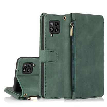 Skin-feel Crazy Horse Texture Zipper Wallet Bag Horizontal Flip Leather Case with Holder & Card Slots & Wallet & Lanyard, For Samsung Galaxy A11, For Samsung Galaxy A12, For Samsung Galaxy A20 / A30, For Samsung Galaxy A21, For Samsung Galaxy A21s     ...
