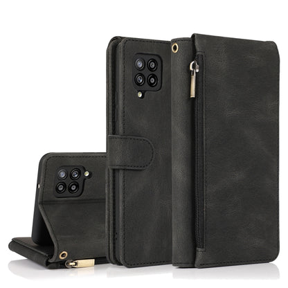 Skin-feel Crazy Horse Texture Zipper Wallet Bag Horizontal Flip Leather Case with Holder & Card Slots & Wallet & Lanyard, For Samsung Galaxy A11, For Samsung Galaxy A12, For Samsung Galaxy A20 / A30, For Samsung Galaxy A21, For Samsung Galaxy A21s     ...