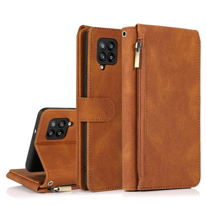 Skin-feel Crazy Horse Texture Zipper Wallet Bag Horizontal Flip Leather Case with Holder & Card Slots & Wallet & Lanyard, For Samsung Galaxy A11, For Samsung Galaxy A12, For Samsung Galaxy A20 / A30, For Samsung Galaxy A21, For Samsung Galaxy A21s     ...