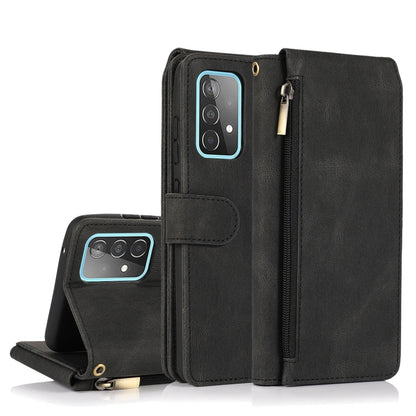 Skin-feel Crazy Horse Texture Zipper Wallet Bag Horizontal Flip Leather Case with Holder & Card Slots & Wallet & Lanyard, For Samsung Galaxy A51, For Samsung Galaxy A51 5G, For Samsung Galaxy A52 5G, For Samsung Galaxy A70, For Samsung Galaxy A71      ...