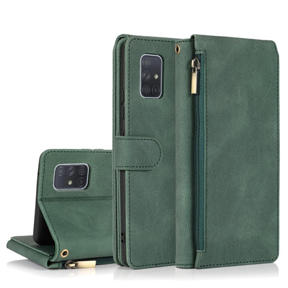 Skin-feel Crazy Horse Texture Zipper Wallet Bag Horizontal Flip Leather Case with Holder & Card Slots & Wallet & Lanyard, For Samsung Galaxy A51, For Samsung Galaxy A51 5G, For Samsung Galaxy A52 5G, For Samsung Galaxy A70, For Samsung Galaxy A71      ...