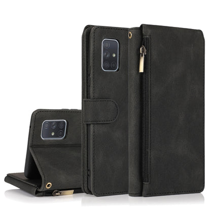 Skin-feel Crazy Horse Texture Zipper Wallet Bag Horizontal Flip Leather Case with Holder & Card Slots & Wallet & Lanyard, For Samsung Galaxy A51, For Samsung Galaxy A51 5G, For Samsung Galaxy A52 5G, For Samsung Galaxy A70, For Samsung Galaxy A71      ...
