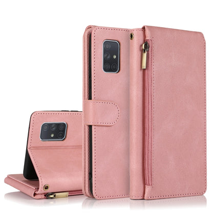 Skin-feel Crazy Horse Texture Zipper Wallet Bag Horizontal Flip Leather Case with Holder & Card Slots & Wallet & Lanyard, For Samsung Galaxy A51, For Samsung Galaxy A51 5G, For Samsung Galaxy A52 5G, For Samsung Galaxy A70, For Samsung Galaxy A71      ...