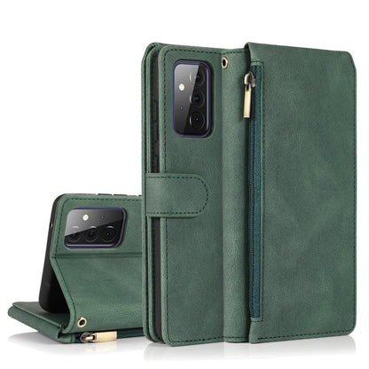 Skin-feel Crazy Horse Texture Zipper Wallet Bag Horizontal Flip Leather Case with Holder & Card Slots & Wallet & Lanyard, For Samsung Galaxy A51, For Samsung Galaxy A51 5G, For Samsung Galaxy A52 5G, For Samsung Galaxy A70, For Samsung Galaxy A71      ...