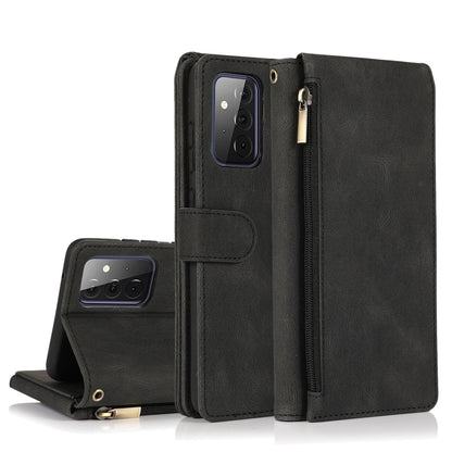 Skin-feel Crazy Horse Texture Zipper Wallet Bag Horizontal Flip Leather Case with Holder & Card Slots & Wallet & Lanyard, For Samsung Galaxy A51, For Samsung Galaxy A51 5G, For Samsung Galaxy A52 5G, For Samsung Galaxy A70, For Samsung Galaxy A71      ...