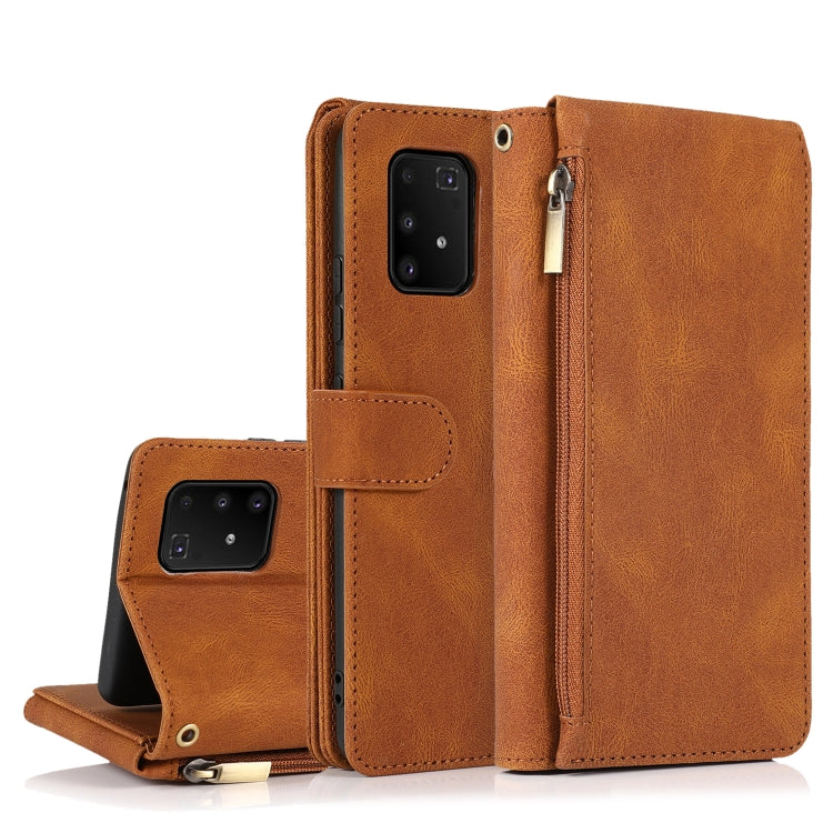 Skin-feel Crazy Horse Texture Zipper Wallet Bag Horizontal Flip Leather Case with Holder & Card Slots & Wallet & Lanyard, For Samsung Galaxy A51, For Samsung Galaxy A51 5G, For Samsung Galaxy A52 5G, For Samsung Galaxy A70, For Samsung Galaxy A71      ...