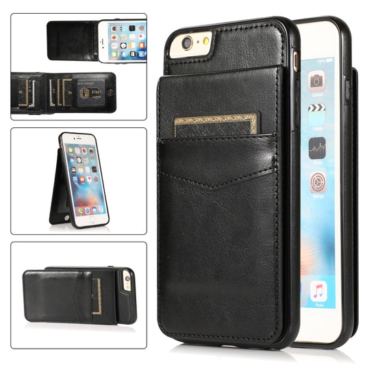 Solid Color PC + TPU Protective Case with Holder & Card Slots, For iPhone 6, For iPhone 6 Plus, For iPhone 8 Plus / 7 Plus, For iPhone XS / X, For iPhone XR, For iPhone XS Max, For iPhone 11, For iPhone 11 Pro