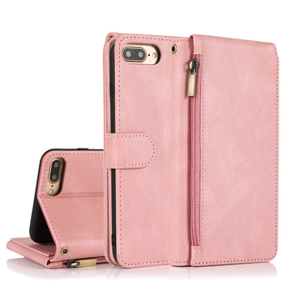 Skin-feel Crazy Horse Texture Zipper Wallet Bag Horizontal Flip Leather Case with Holder & Card Slots & Wallet & Lanyard, For iPhone 6, For iPhone 6 Plus, For iPhone SE 2022 / SE 2020 / 8 / 7, For iPhone 8 Plus / 7 Plus, For iPhone XS / X, For iPhone X...