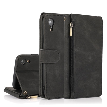 Skin-feel Crazy Horse Texture Zipper Wallet Bag Horizontal Flip Leather Case with Holder & Card Slots & Wallet & Lanyard, For iPhone 6, For iPhone 6 Plus, For iPhone SE 2022 / SE 2020 / 8 / 7, For iPhone 8 Plus / 7 Plus, For iPhone XS / X, For iPhone X...