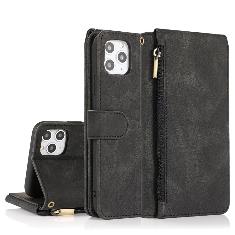 Skin-feel Crazy Horse Texture Zipper Wallet Bag Horizontal Flip Leather Case with Holder & Card Slots & Wallet & Lanyard, For iPhone 6, For iPhone 6 Plus, For iPhone SE 2022 / SE 2020 / 8 / 7, For iPhone 8 Plus / 7 Plus, For iPhone XS / X, For iPhone X...