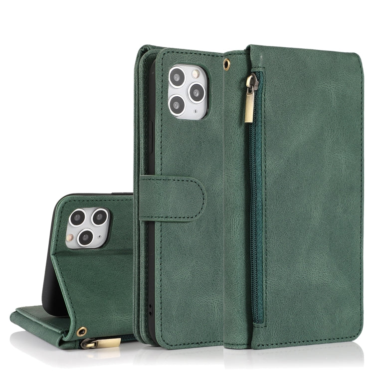 Skin-feel Crazy Horse Texture Zipper Wallet Bag Horizontal Flip Leather Case with Holder & Card Slots & Wallet & Lanyard, For iPhone 6, For iPhone 6 Plus, For iPhone SE 2022 / SE 2020 / 8 / 7, For iPhone 8 Plus / 7 Plus, For iPhone XS / X, For iPhone X...