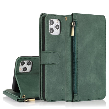 Skin-feel Crazy Horse Texture Zipper Wallet Bag Horizontal Flip Leather Case with Holder & Card Slots & Wallet & Lanyard, For iPhone 6, For iPhone 6 Plus, For iPhone SE 2022 / SE 2020 / 8 / 7, For iPhone 8 Plus / 7 Plus, For iPhone XS / X, For iPhone X...