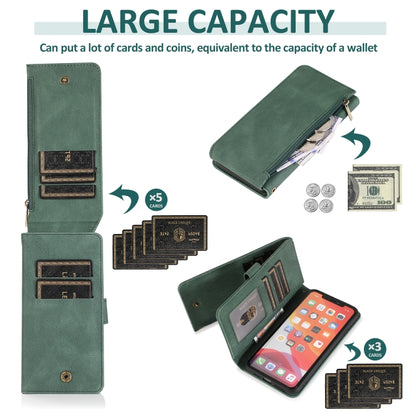 Skin-feel Crazy Horse Texture Zipper Wallet Bag Horizontal Flip Leather Case with Holder & Card Slots & Wallet & Lanyard, For iPhone 11 Pro Max, For iPhone 12 mini, For iPhone 12 / 12 Pro, For iPhone 12 Pro Max
