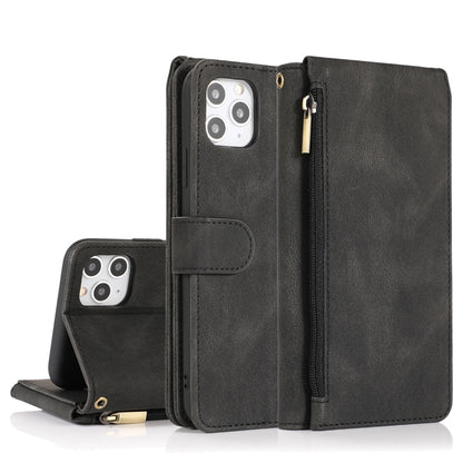 Skin-feel Crazy Horse Texture Zipper Wallet Bag Horizontal Flip Leather Case with Holder & Card Slots & Wallet & Lanyard, For iPhone 11 Pro Max, For iPhone 12 mini, For iPhone 12 / 12 Pro, For iPhone 12 Pro Max