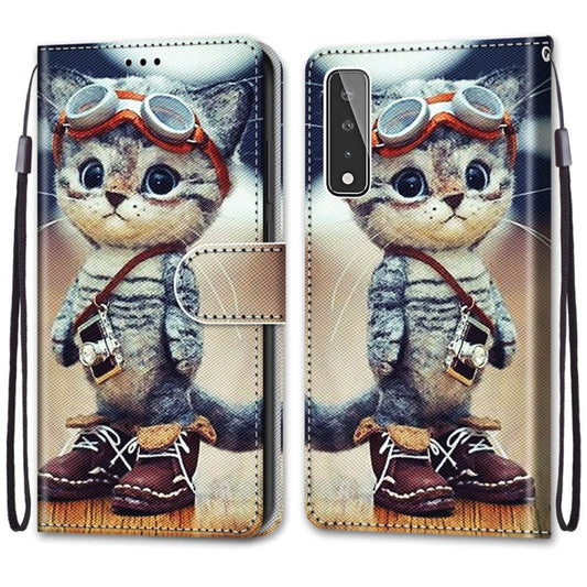 Coloured Drawing Cross Texture Horizontal Flip PU Leather Case with Holder & Card Slots & Wallet & Lanyard, For LG Stylo 7 5G, For Huawei Y9a, For Honor 10X Lite