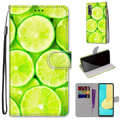 Coloured Drawing Cross Texture Horizontal Flip PU Leather Case with Holder & Card Slots & Wallet & Lanyard, For LG Stylo 7 5G, For Huawei Y9a, For Honor 10X Lite