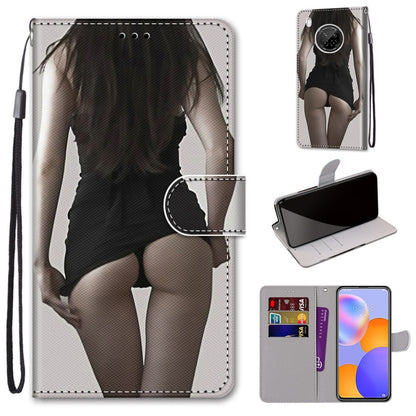 Coloured Drawing Cross Texture Horizontal Flip PU Leather Case with Holder & Card Slots & Wallet & Lanyard, For LG Stylo 7 5G, For Huawei Y9a, For Honor 10X Lite