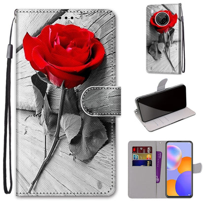 Coloured Drawing Cross Texture Horizontal Flip PU Leather Case with Holder & Card Slots & Wallet & Lanyard, For LG Stylo 7 5G, For Huawei Y9a, For Honor 10X Lite