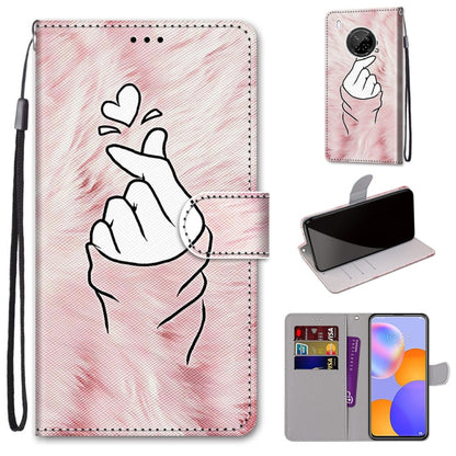 Coloured Drawing Cross Texture Horizontal Flip PU Leather Case with Holder & Card Slots & Wallet & Lanyard, For LG Stylo 7 5G, For Huawei Y9a, For Honor 10X Lite