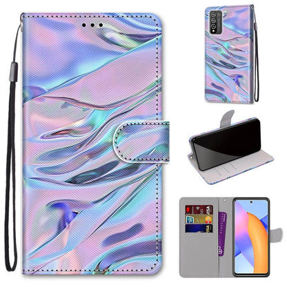 Coloured Drawing Cross Texture Horizontal Flip PU Leather Case with Holder & Card Slots & Wallet & Lanyard, For LG Stylo 7 5G, For Huawei Y9a, For Honor 10X Lite