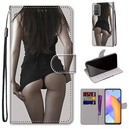 Coloured Drawing Cross Texture Horizontal Flip PU Leather Case with Holder & Card Slots & Wallet & Lanyard, For LG Stylo 7 5G, For Huawei Y9a, For Honor 10X Lite