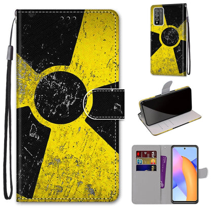 Coloured Drawing Cross Texture Horizontal Flip PU Leather Case with Holder & Card Slots & Wallet & Lanyard, For LG Stylo 7 5G, For Huawei Y9a, For Honor 10X Lite