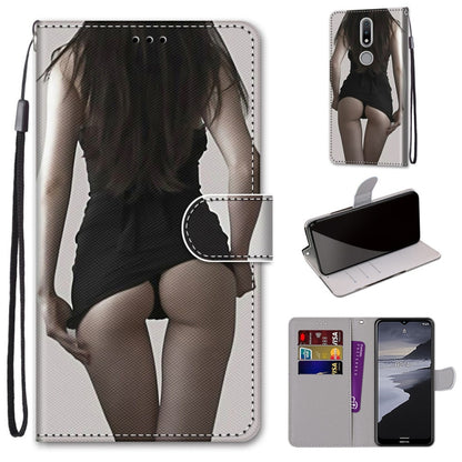 Coloured Drawing Cross Texture Horizontal Flip PU Leather Case with Holder & Card Slots & Wallet & Lanyard, For Nokia 2.4, For Nokia 3.4