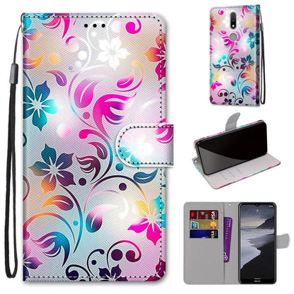 Coloured Drawing Cross Texture Horizontal Flip PU Leather Case with Holder & Card Slots & Wallet & Lanyard, For Nokia 2.4, For Nokia 3.4