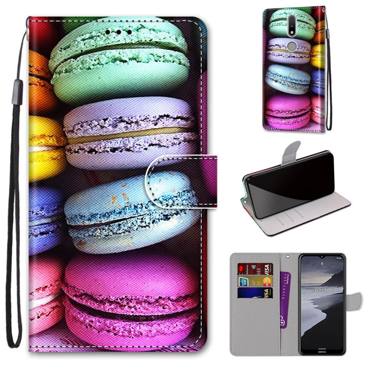 Coloured Drawing Cross Texture Horizontal Flip PU Leather Case with Holder & Card Slots & Wallet & Lanyard, For Nokia 2.4, For Nokia 3.4