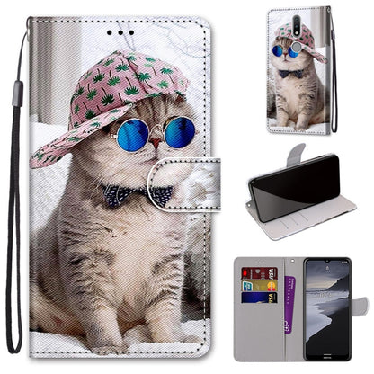 Coloured Drawing Cross Texture Horizontal Flip PU Leather Case with Holder & Card Slots & Wallet & Lanyard, For Nokia 2.4, For Nokia 3.4